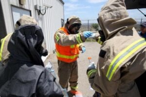 Marines Conduct Biohazard Training