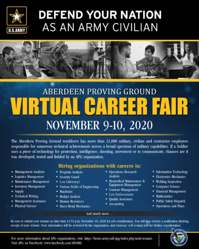 Aberdeen Proving Ground Virtual Career Fair