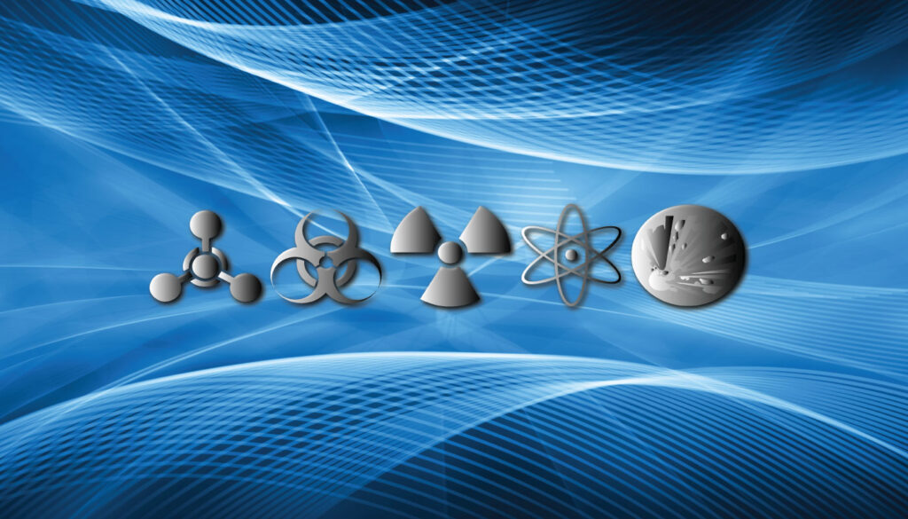 symbols for Chemical, Biological, Radiological, Nuclear and High-Yield Explosives Threats.
