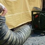 A core group on Airmen were trained on tent assembly prior to the exercise and were then tasked with teaching exercise volunteers on the newly learned procedures. Credit: Monica Roybal Assembling EMEDS Tent Components During Exercise